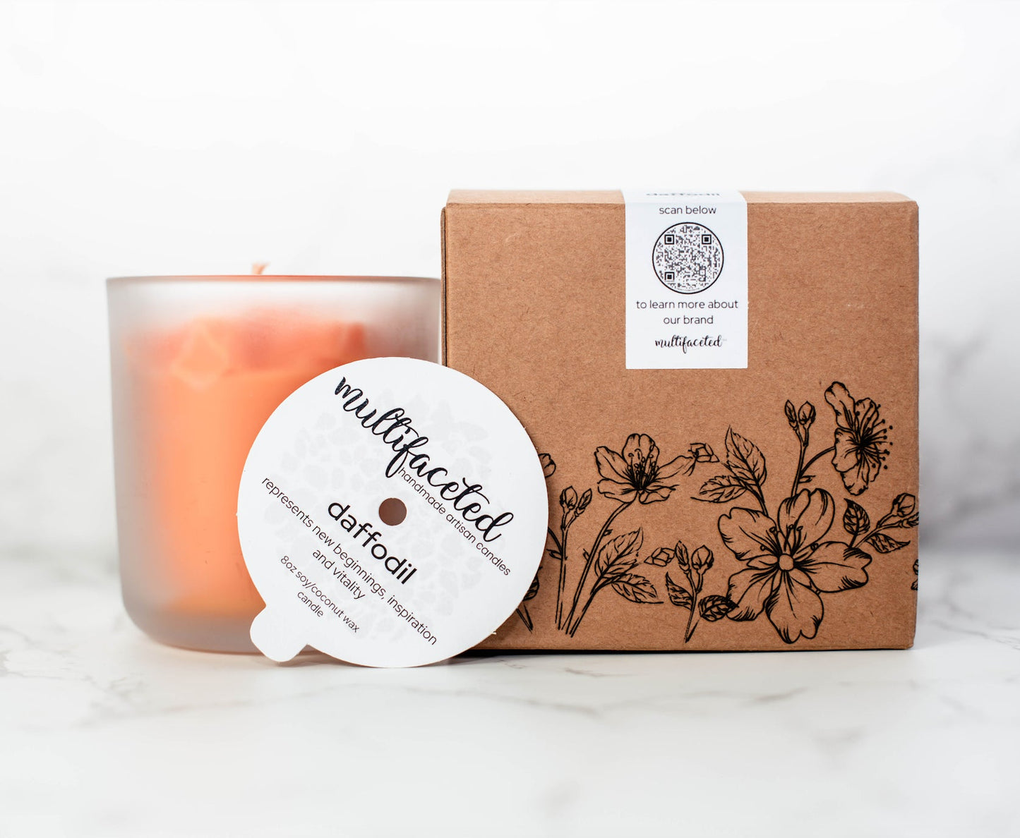 Brown Box Sale! Daffodil Flower Candle