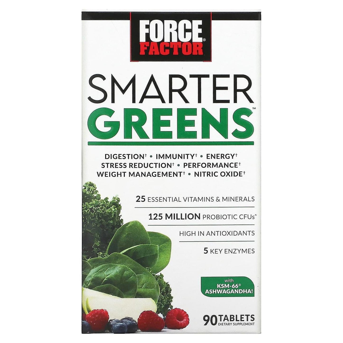 Force Factor Smarter Greens, 90 Tablets
