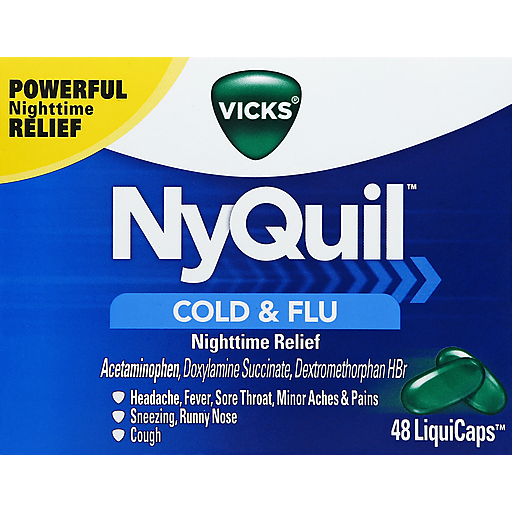 Vicks Nyquil Cold & Flu Nighttime Relief Liquicaps