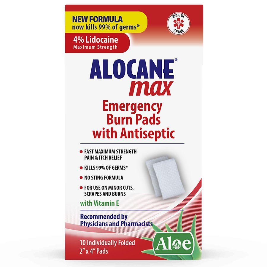 Alocane Emergency Burn Pads With Antiseptic