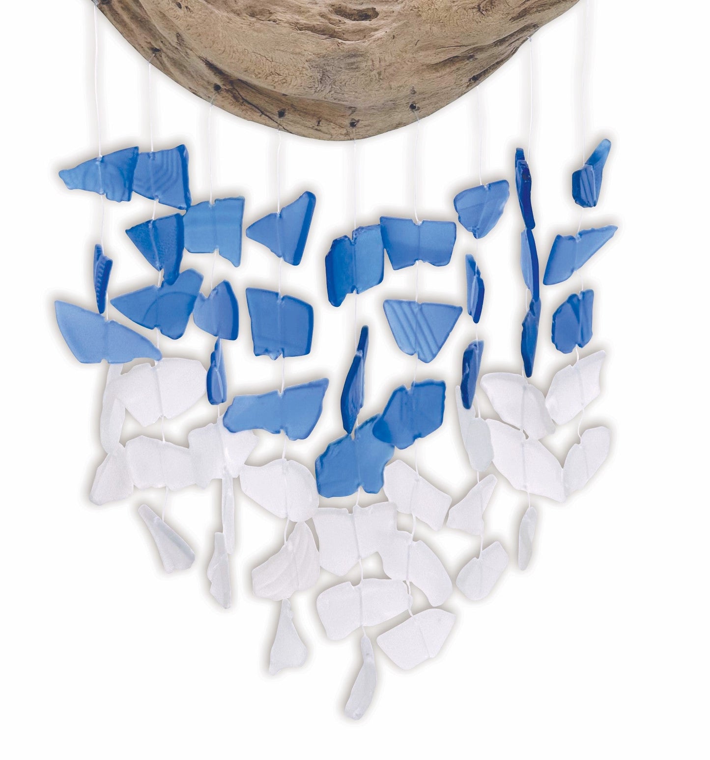 Glass Driftwood Boat Chime - 18 inches