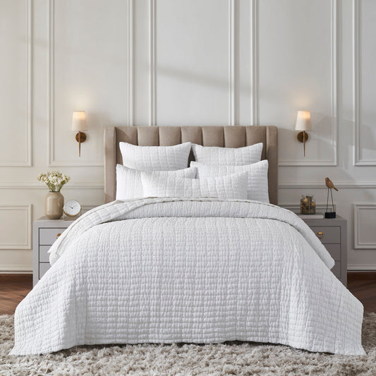 Logan Grid European Linen Quilt