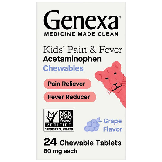 Genexa Kids Acetaminophen Grape Flavor Chewable Tablets