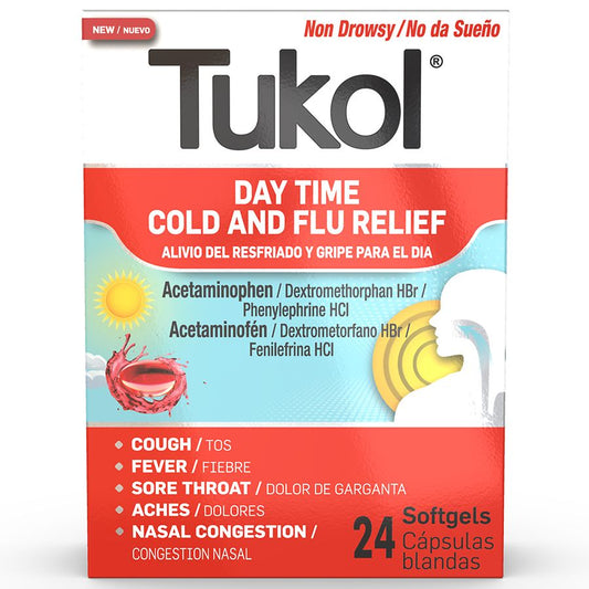Tukol Cold And Flu Relief, Day Time, Softgels