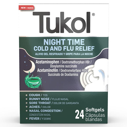 Tukol Cold And Flu Relief, Night Time, Softgels