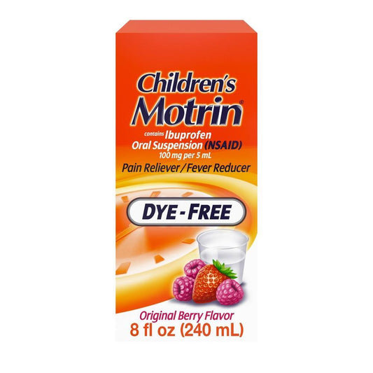 Children's Motrin Pain Reliever, Original Berry Flavor, Dye Free 8 Fl Oz