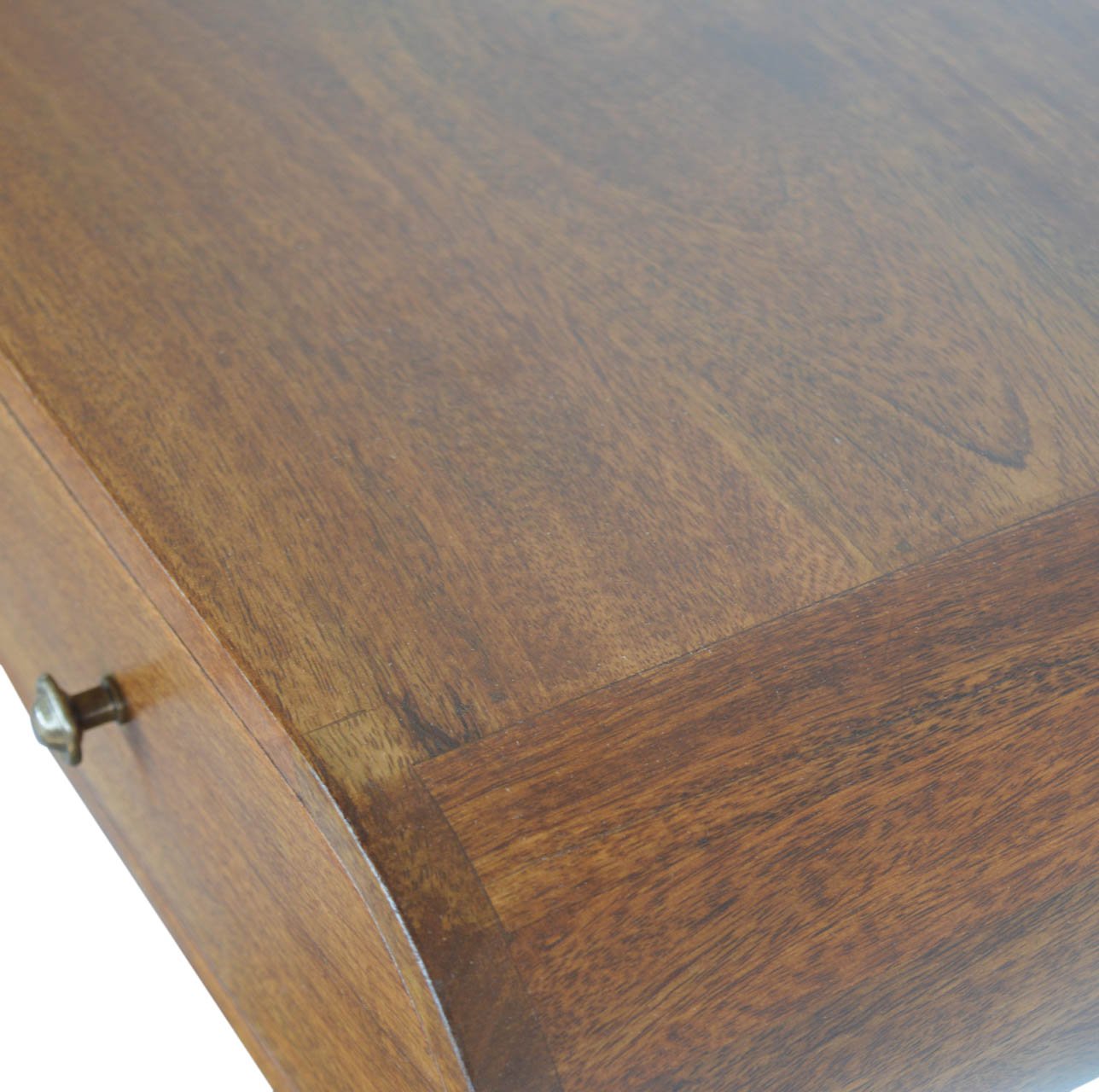 Solid Wood Floating London Console, 2-Drawers, Chestnut, Brown