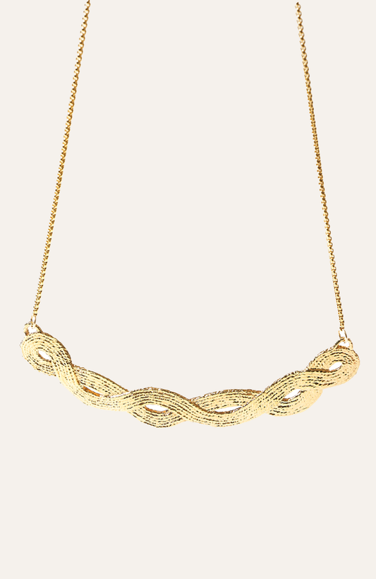 Braid Pendant - 14K Gold Plate