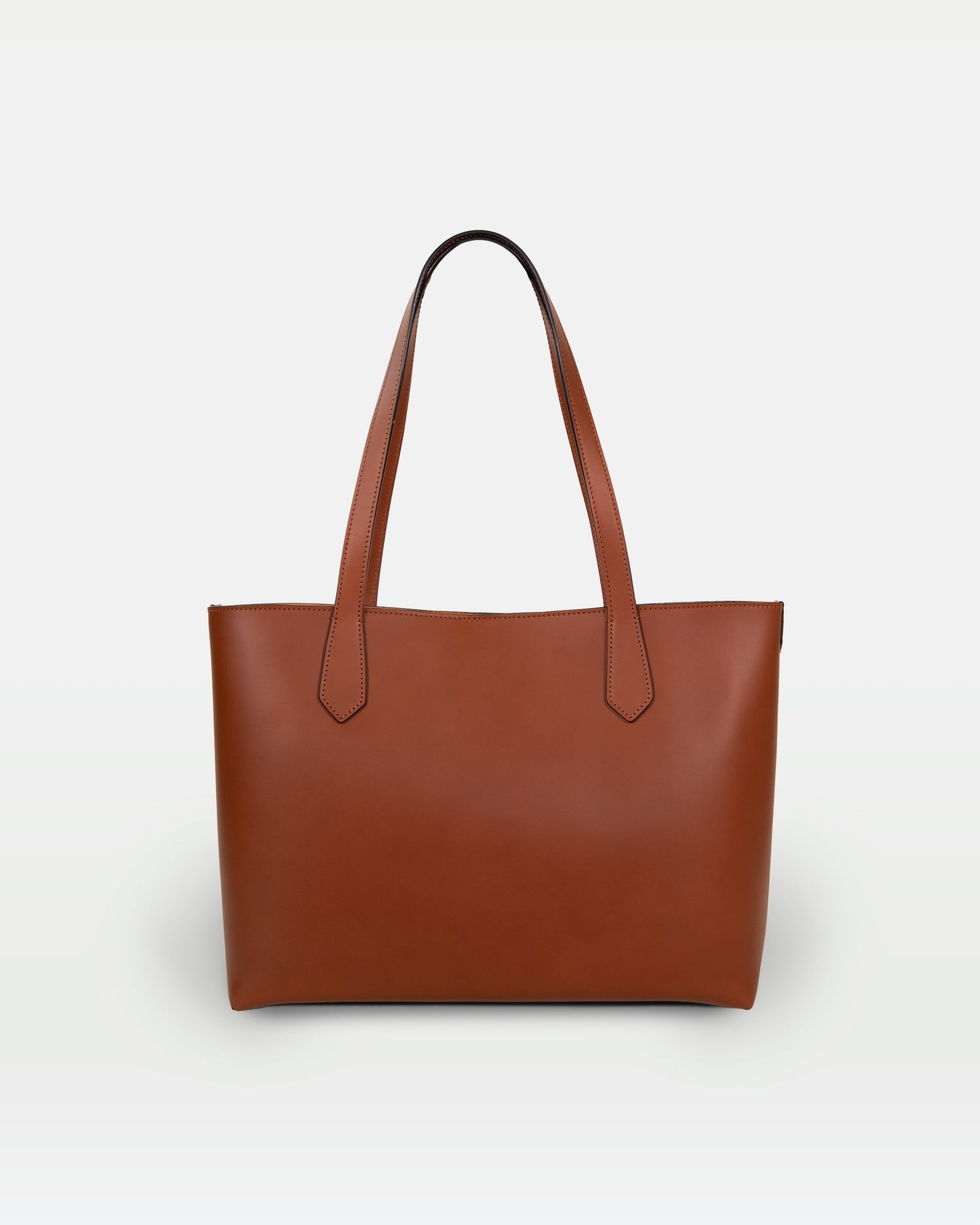 Elba medium size structured tote in vegetable-tanned leather