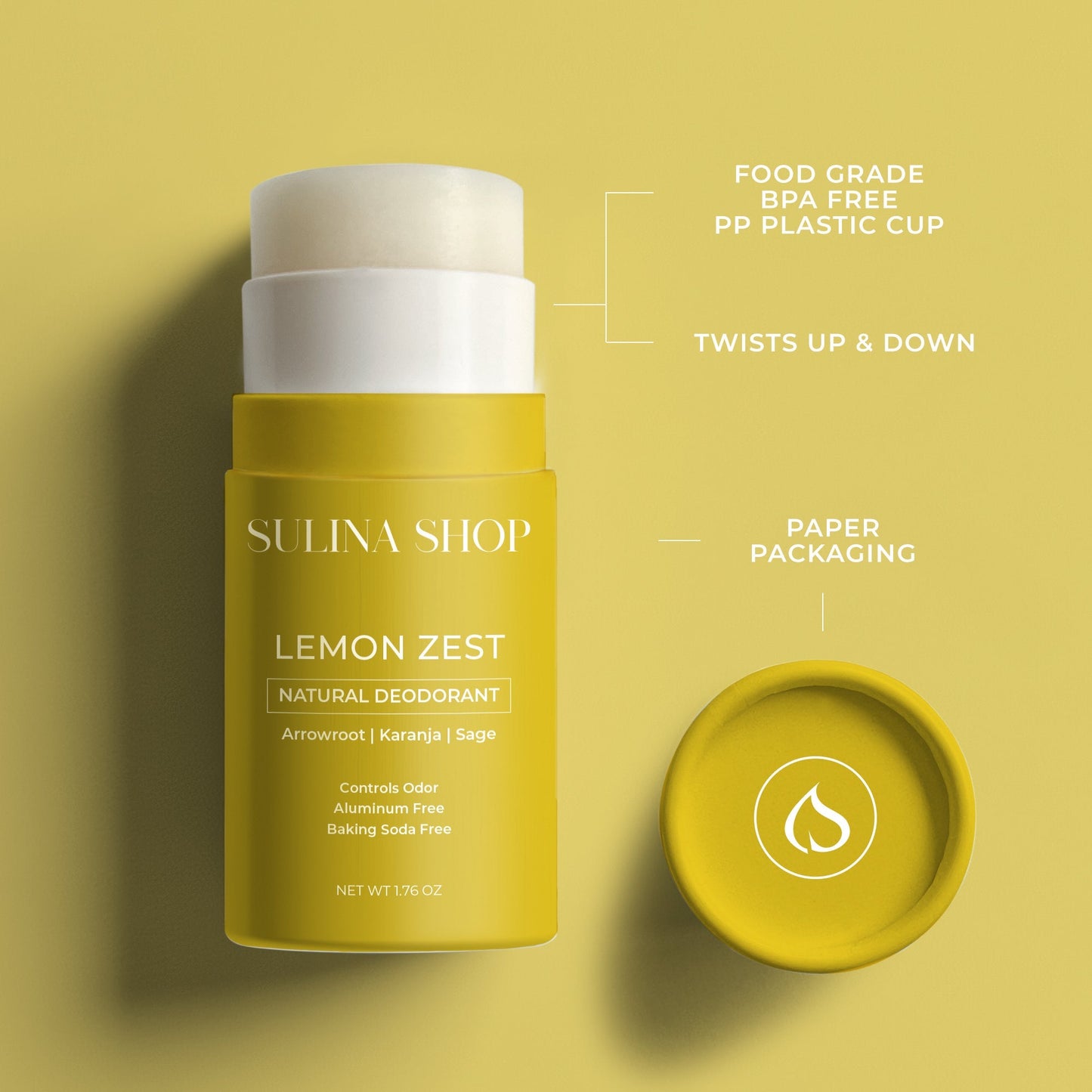 Lemon Zest Natural Deodorant Duo Set