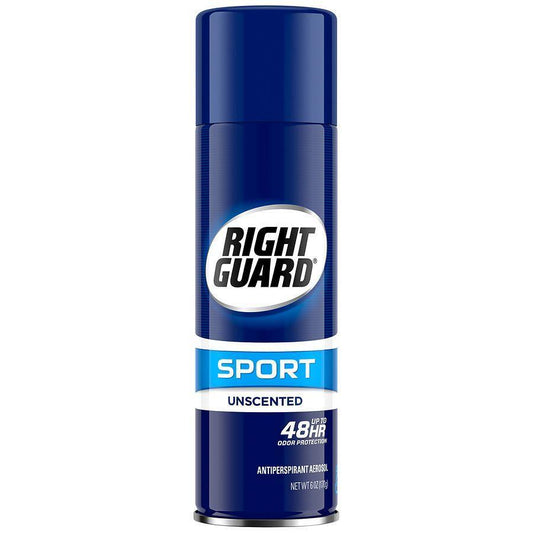 Right Guard Antiperspirant Aerosol, Unscented, Sport 6 Oz