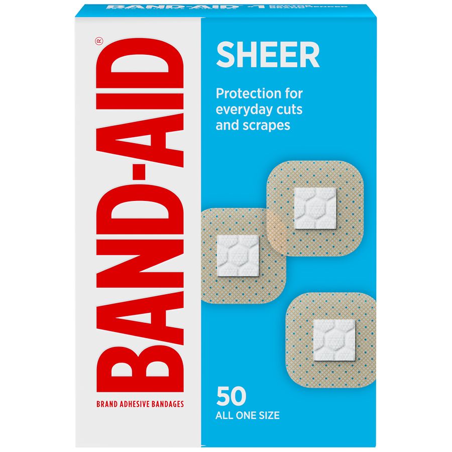 Band Aid Brand Band-Aid Adhesive Sheer Sports Bandages - All One Size - 50ct