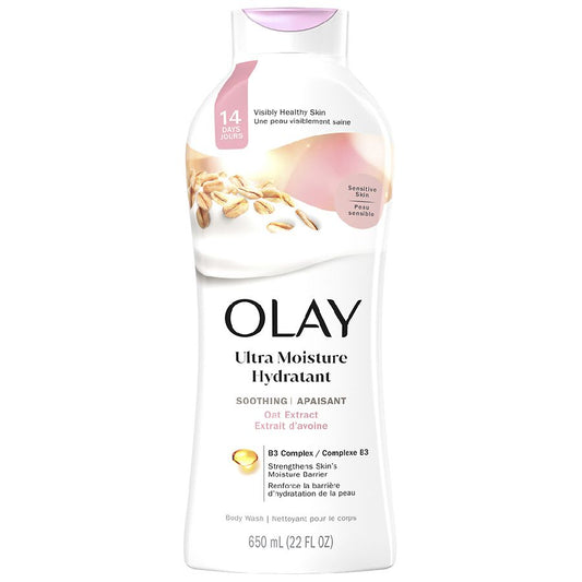 Olay Ultra Moisture Soothing Body Wash With Oat Extract 22 Fl Oz Moisturizing Body Wash For Sensitive Skin