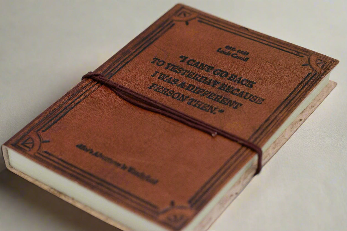 Alice In Wonderland Leather Journal