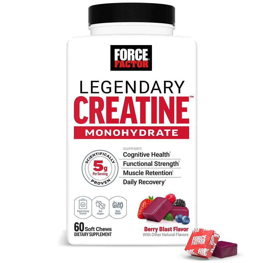 Force Factor Legendary Creatine Soft Chews Berry Blast