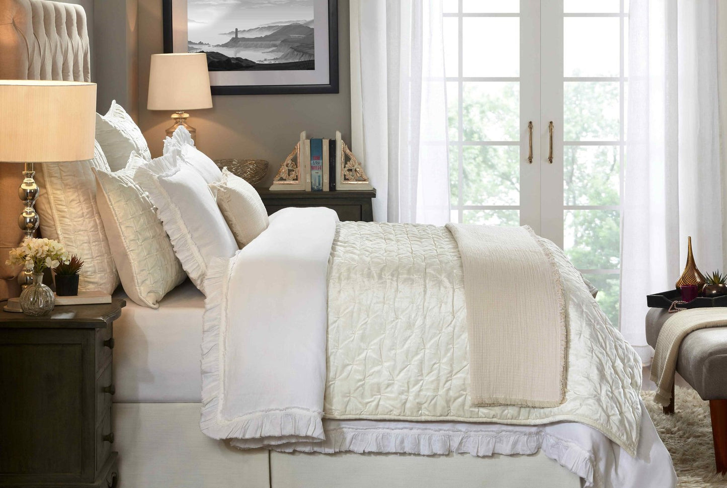 Ruffle European Linen Duvet Cover