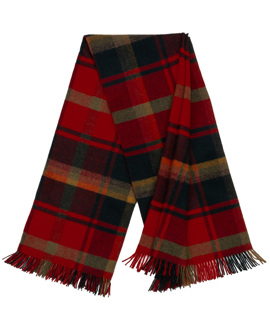 Highland Tweeds Shetland Lambswool Throw (Red Maple)