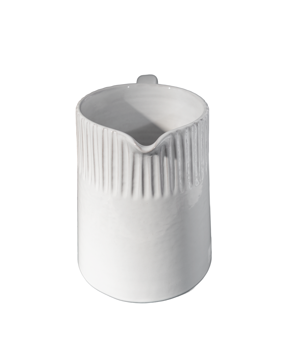 Milk White Lines Pitcher