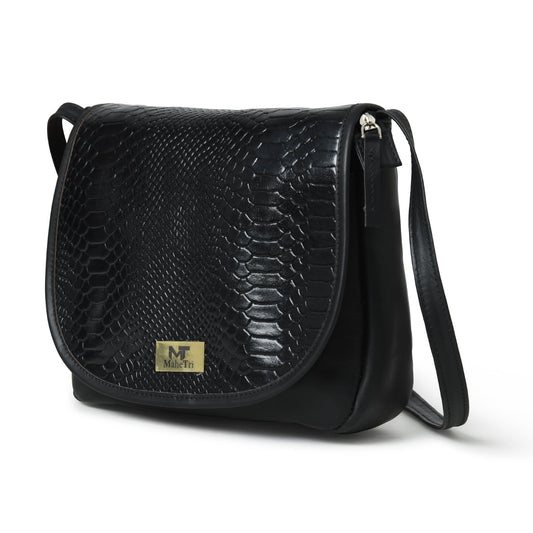 The Croco Satchel- Black - Osadia Concept Store