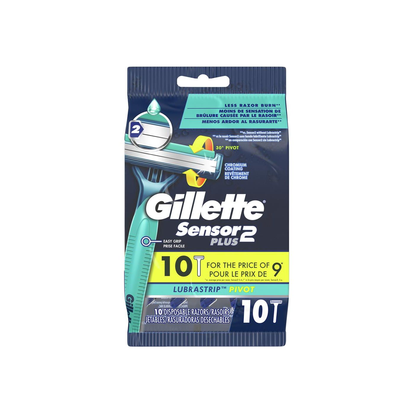 Gillette Sensor2 Plus Pivoting Head Men's Disposable Razors