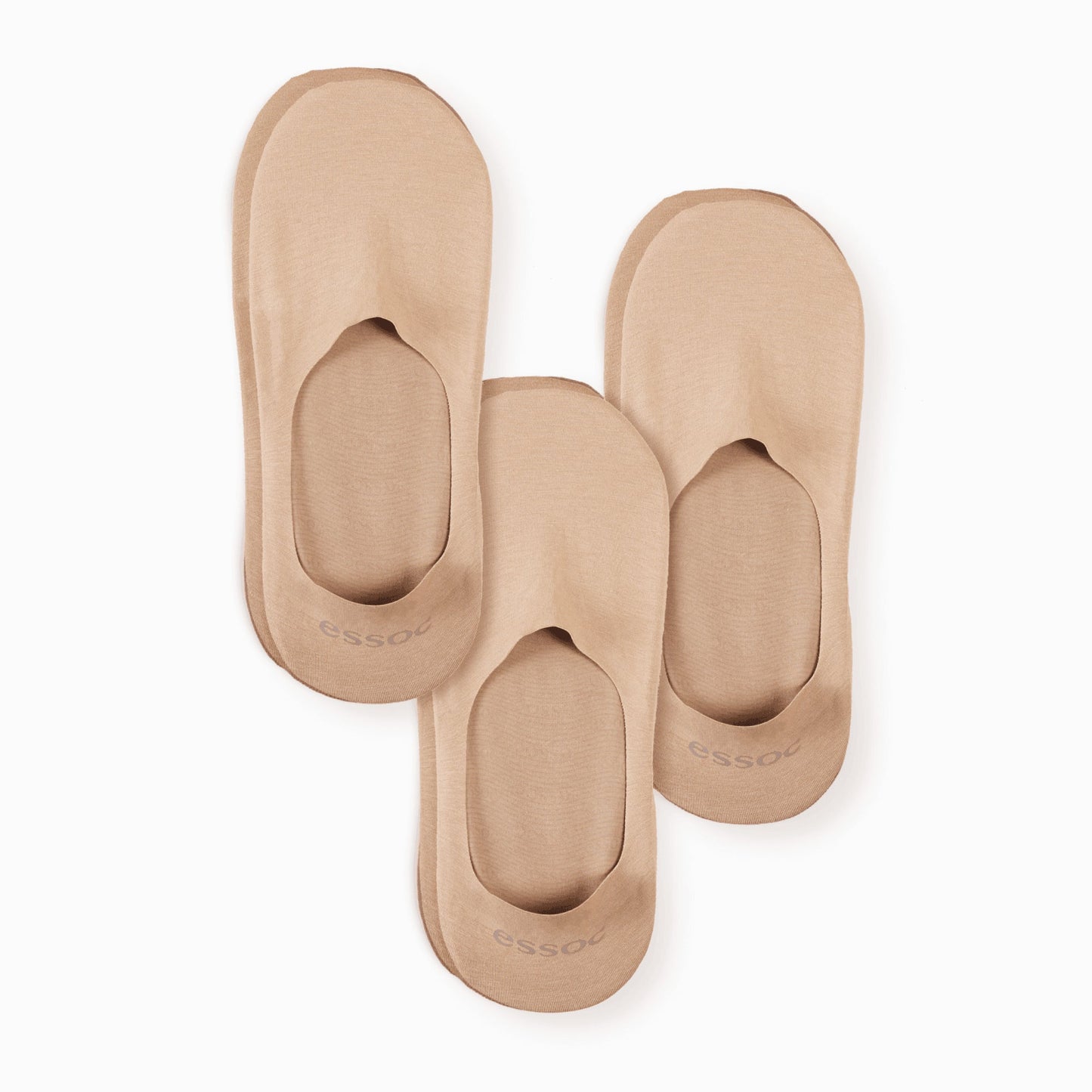 Unisex Cotton No Show Socks 3-Pack | Almond Beige