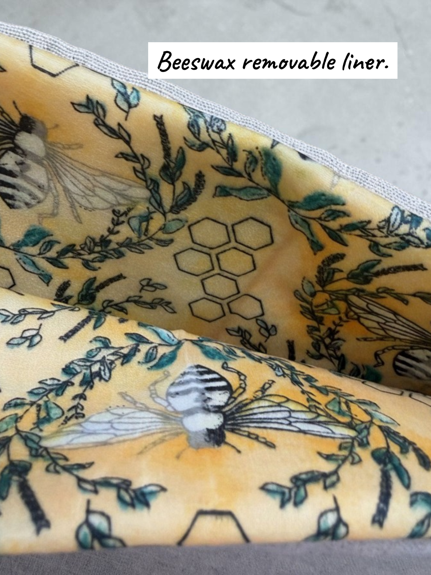 Linen Bread Bag with Beeswax Liner