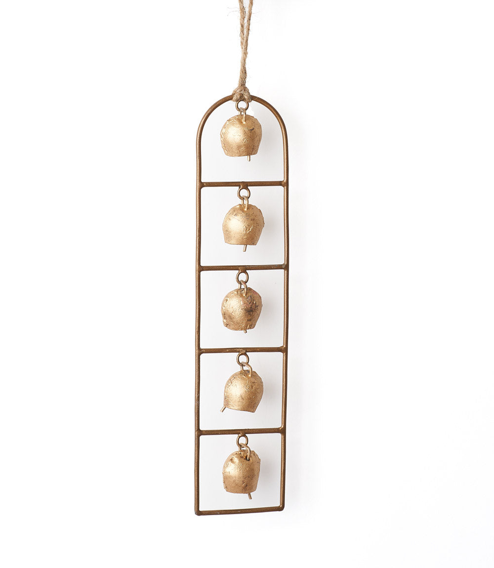 Rustic Bells Ladder Wall Hanging, Wind Chime - Hand Tuned - Osadia Concept Store