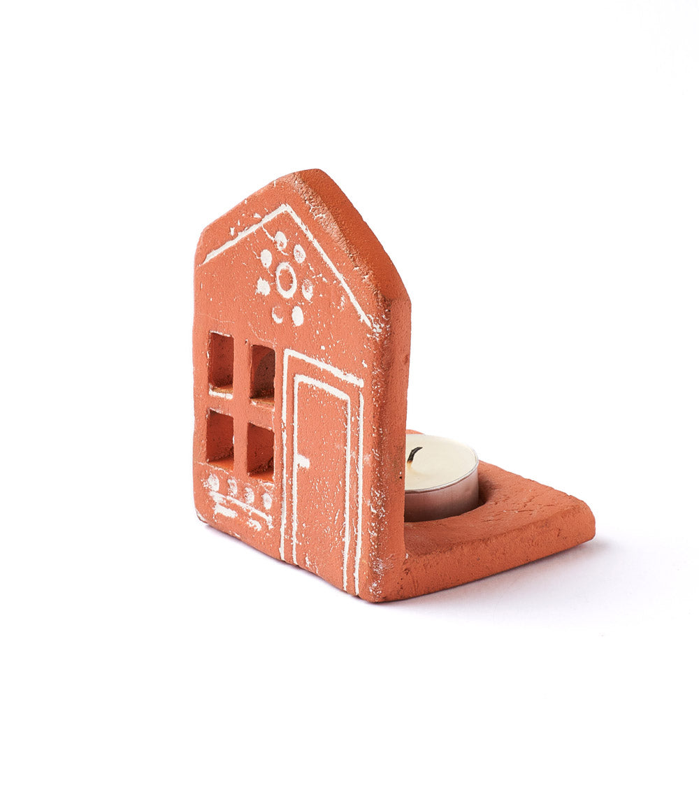 Vasanta House Tealight Candle Holder - Terracotta - Osadia Concept Store