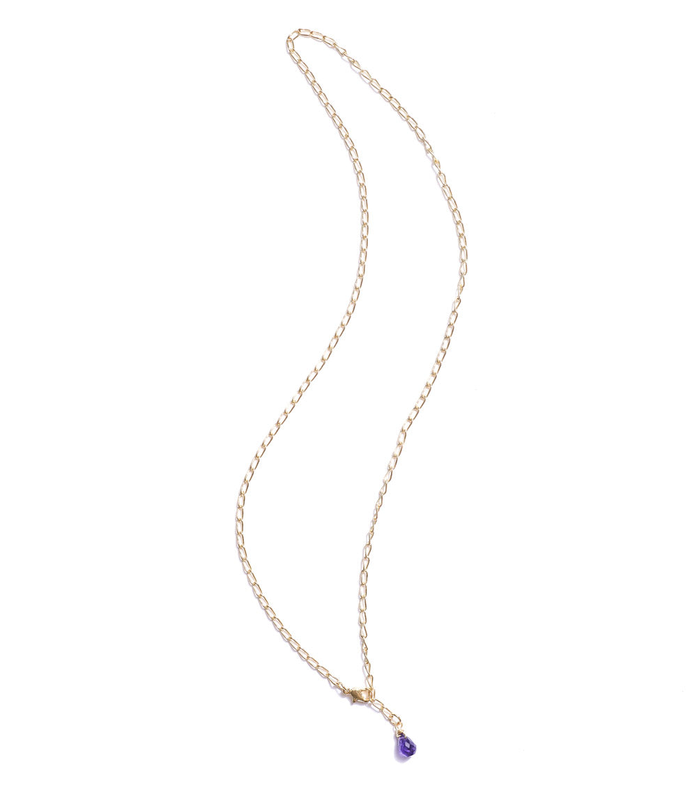 Indali Amethyst Gemstone Drop Necklace - Purple, Semi Precious - Osadia Concept Store