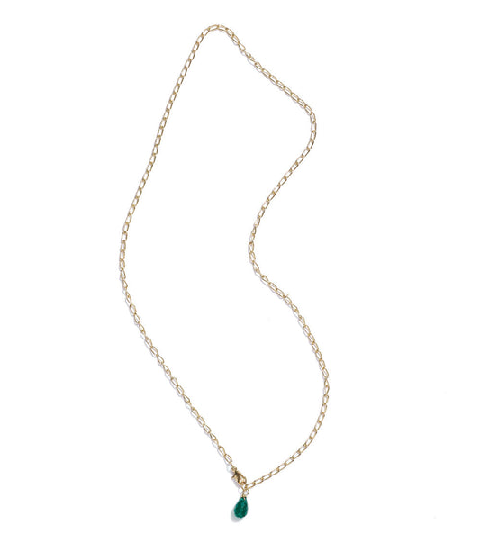 Indali Aventurine Gemstone Drop Necklace - Green, Semi Precious - Osadia Concept Store