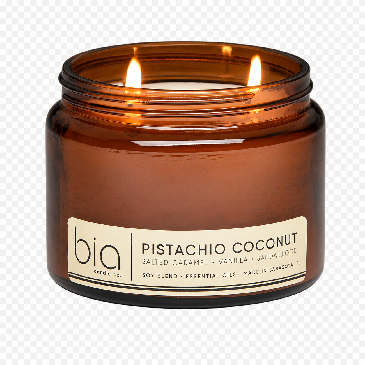 Pistachio Coconut Soy Blend Candle — Vanilla, Salted Caramel & Coconut