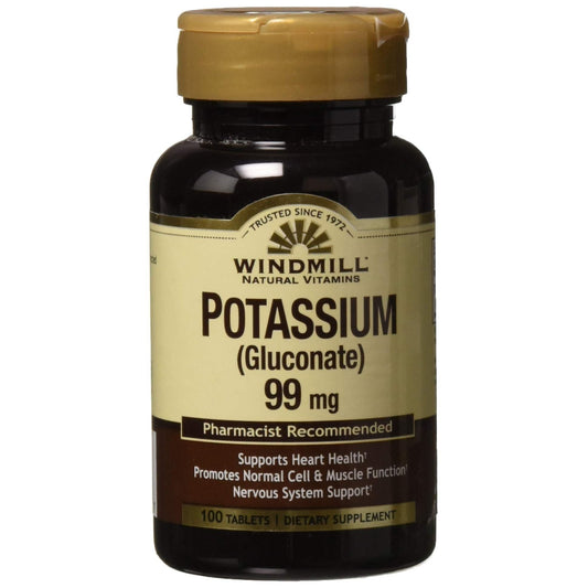 Windmill Potassium As Gluconate, 99 Mg, Tablets