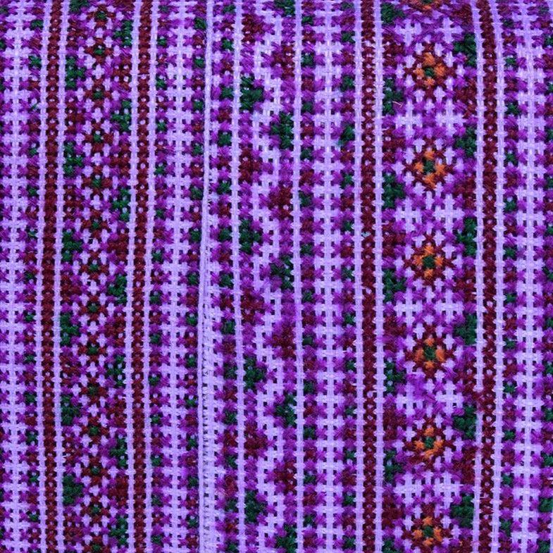 Diamond Upcycled Hmong Textile Cross-stitch Wallet - Thailand