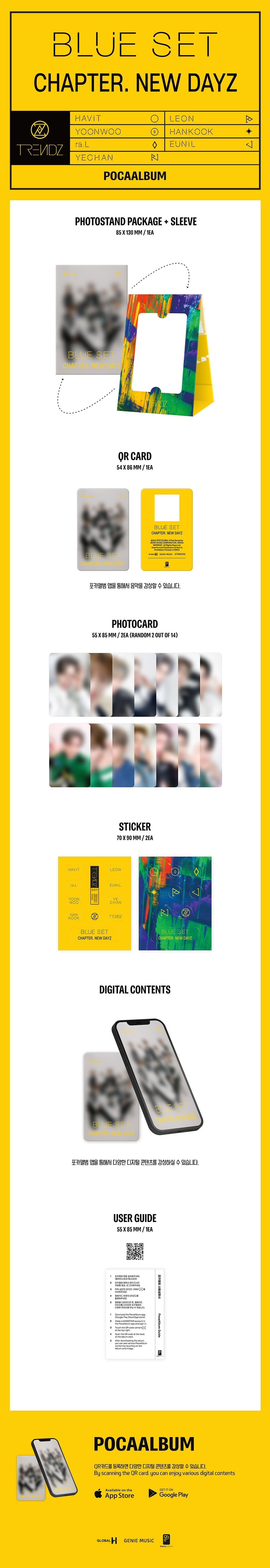 Trendz 2nd Single Poca Album - Blue Set Chapter New Dayz