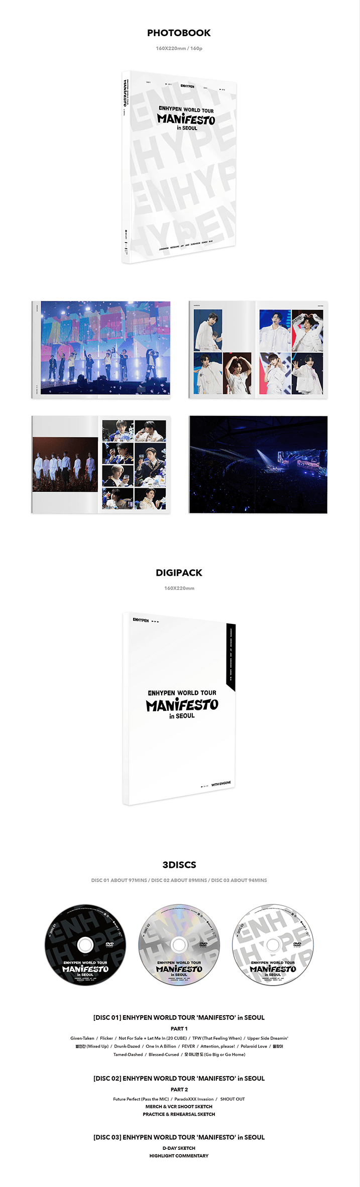 ENHYPEN World Tour - Manifesto In Seoul Digital Code + DVD