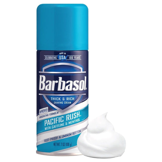 Barbasol - Pacific Rush with Caffeine and Menthol Thick & Rich Shaving Cream - 7 oz