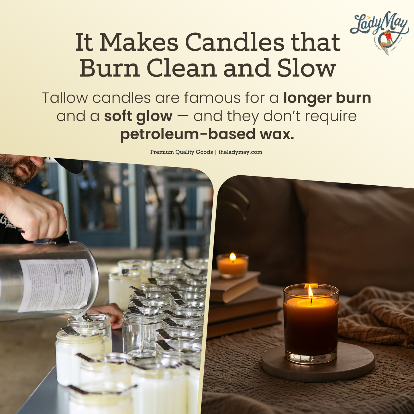 Bulk Grass-Fed Beef Tallow for Soap, Skincare & Candles | 2,8,16 lbs | Maker-Proven Quality