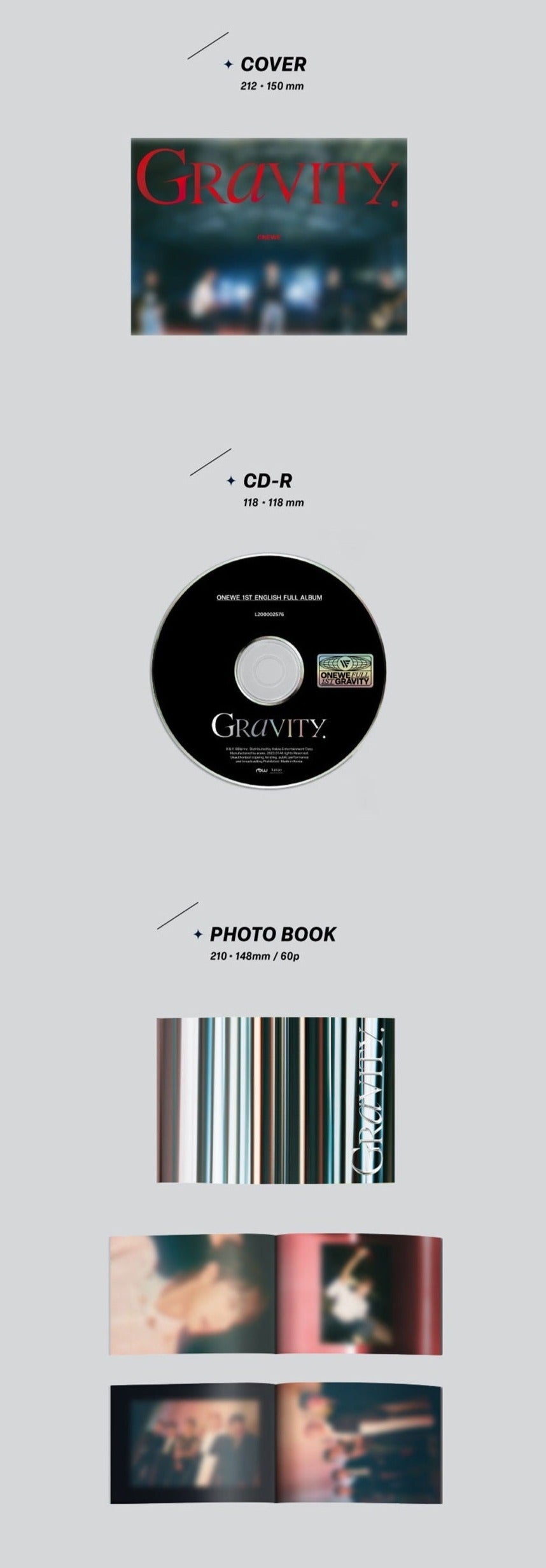 Onewe 1st Full Album English - Gravity