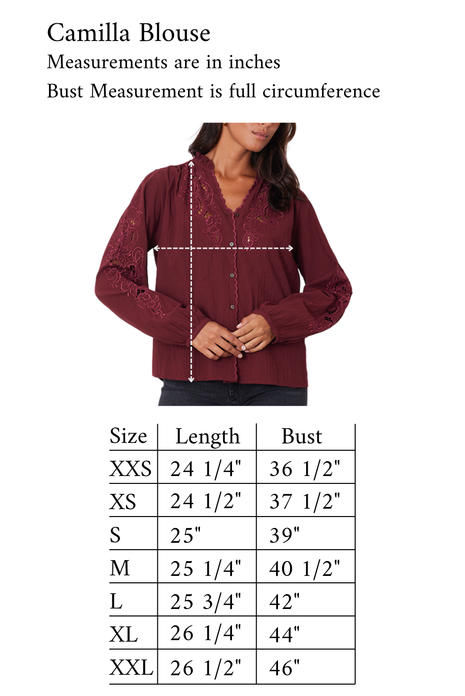 Camilla Blouse in Cranberry - Osadia Concept Store