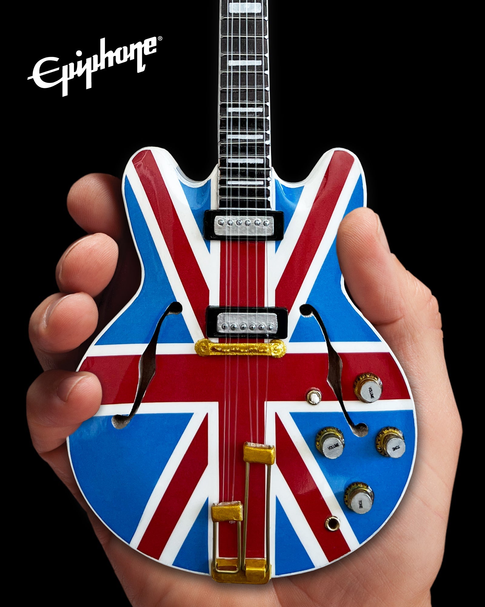 Epiphone "Union Jack Sheraton” Casino 1:4 Scale Mini Guitar Model - UK Flag - Osadia Concept Store