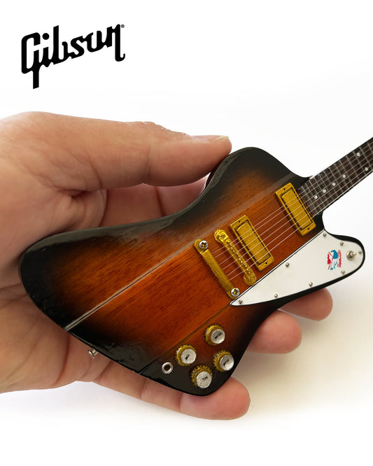 Tom Petty Signature Gibson Firebird V Sunburst Miniature Guitar Model - Red & Blue Logo - Osadia Concept Store