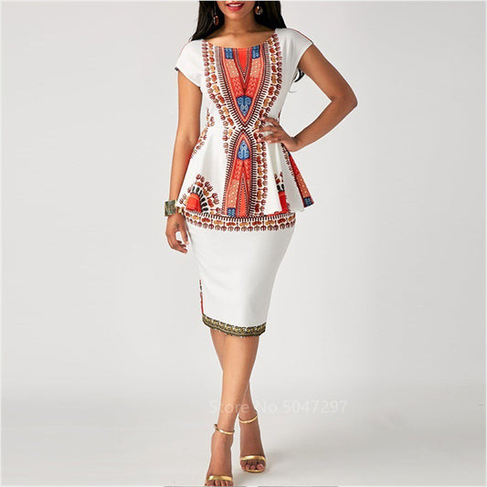 African Dashiki Top And Skirt