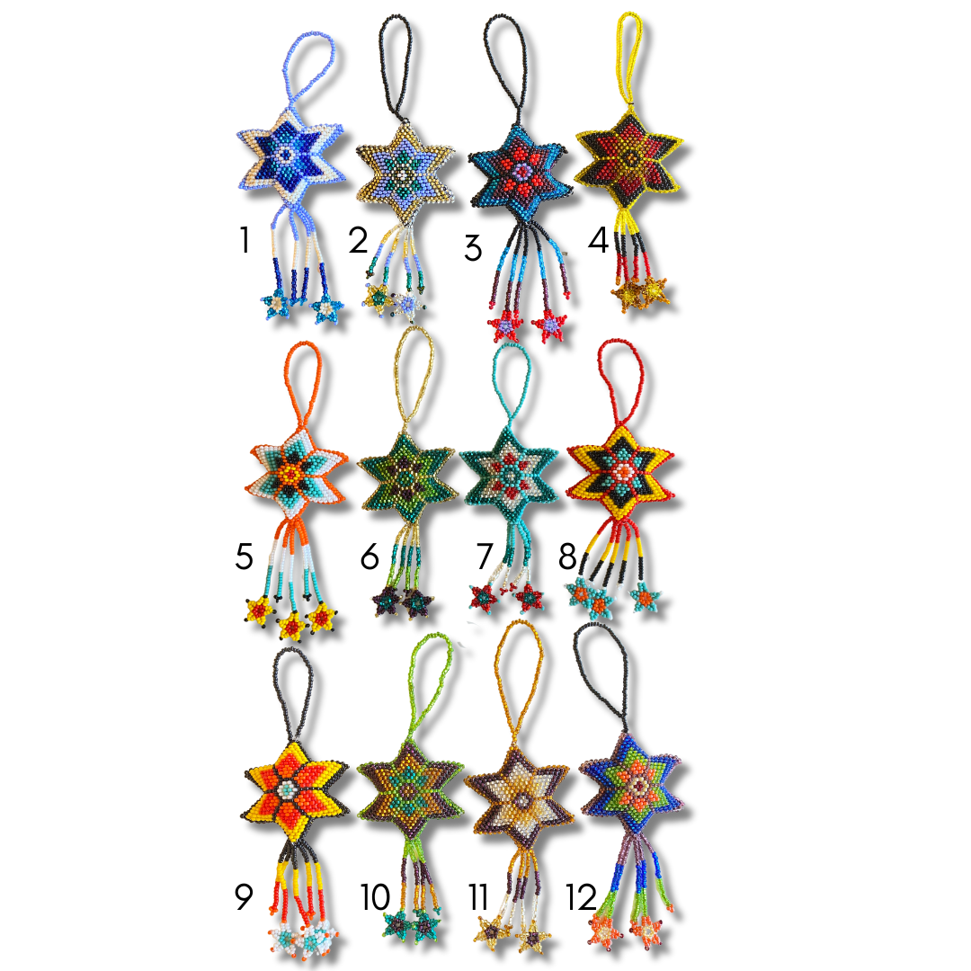 Star Seed Bead Handmade Ornament - Guatemala