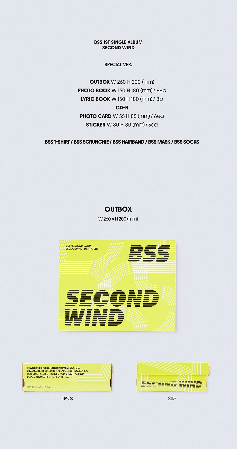 Seventeen Bss - 1st Single Album Second Wind Special Ver