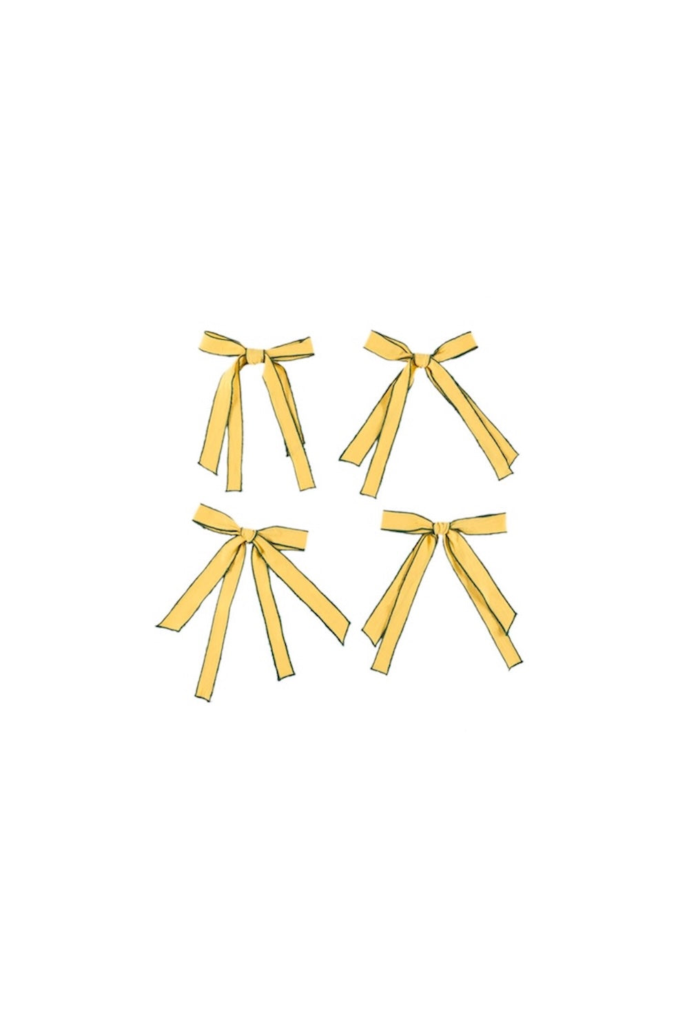 S/4 Moñitas Yellow Napkin Ring - Canary Yellow