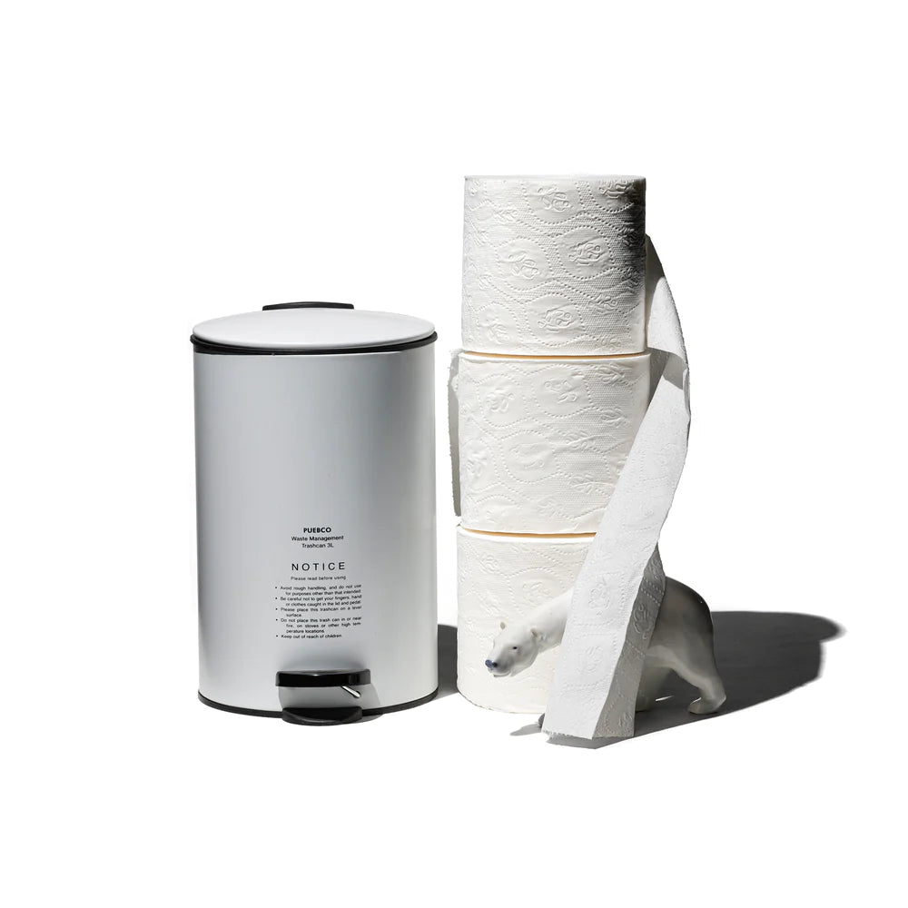 TRASH CAN - WHITE