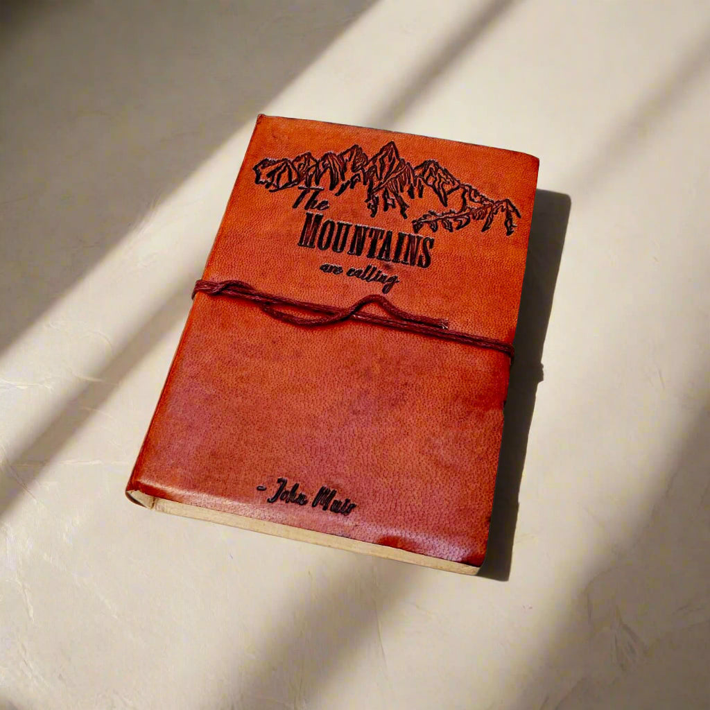 John Muir Quote Leather Journal
