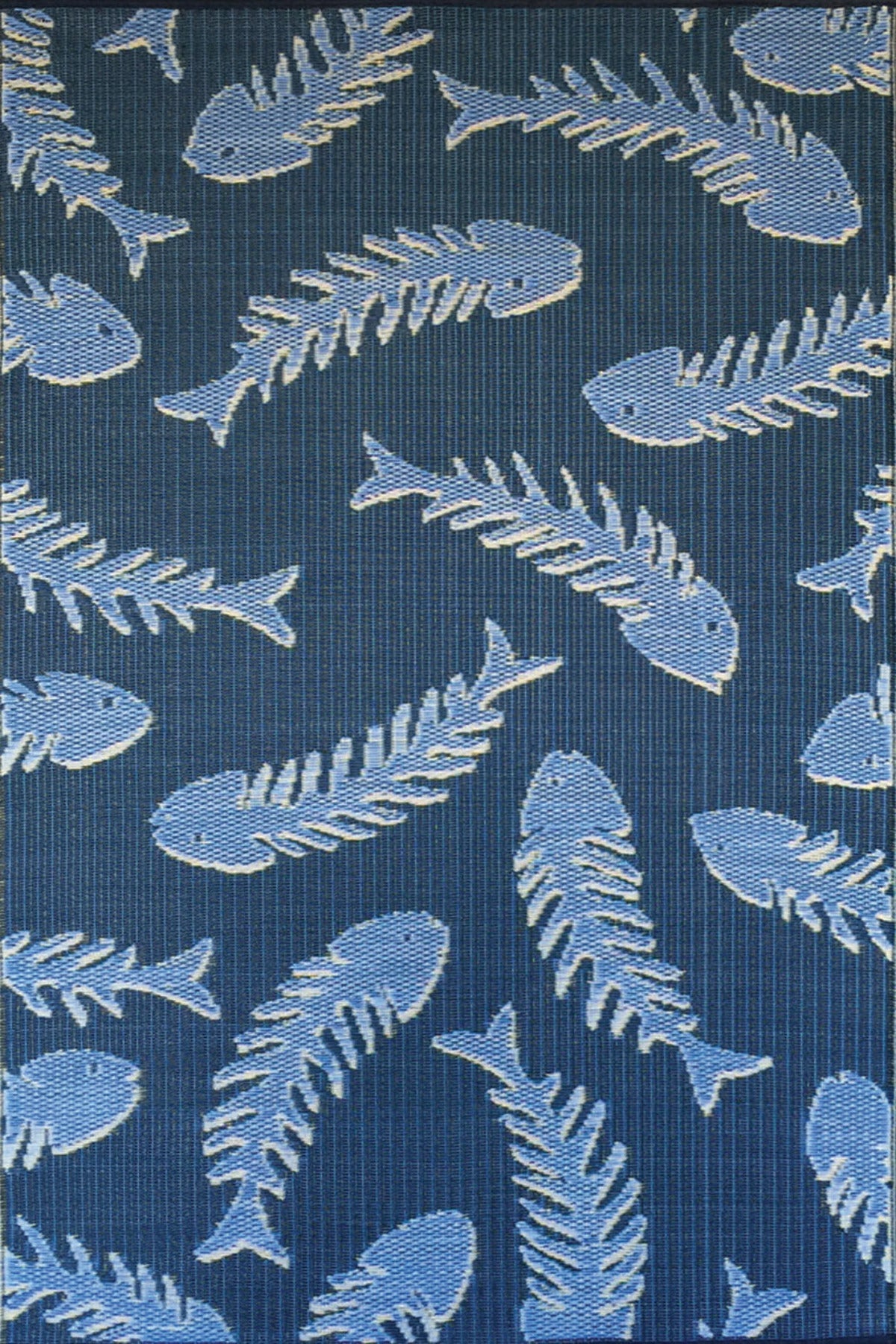 Fishbone Navy & Periwinkle
