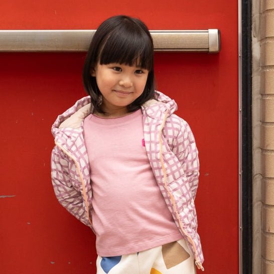 Pink Grid Puffer