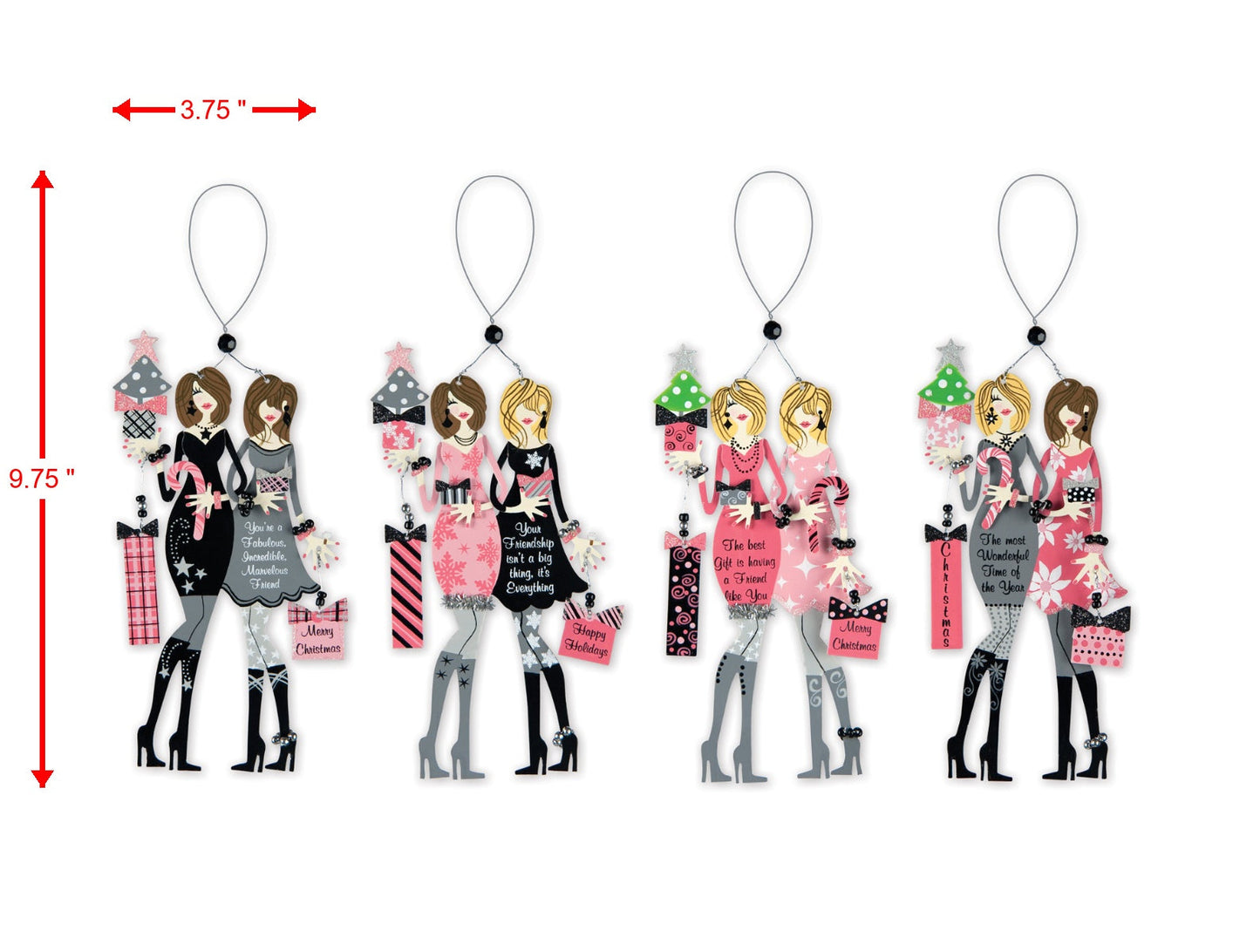 Fabulous Friends Ornaments - Set of 4